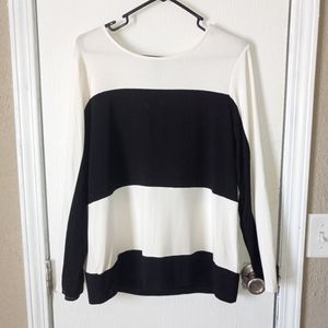 ZENERGY Chico's Color Block Long Sleeve Shirt